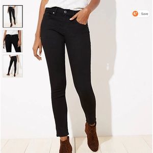 Black Loft Curvy Skinny Jeans 8/29